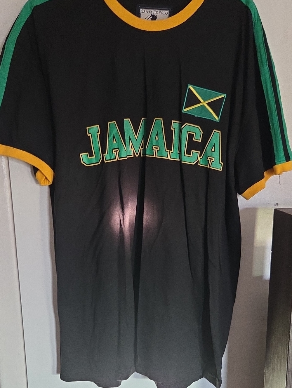 Jamaica Short Sleeve Tee — Black/Green/Yellow